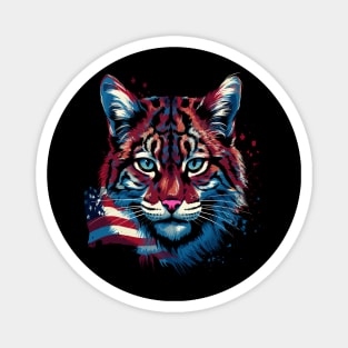 Patriotic Bobcat Magnet